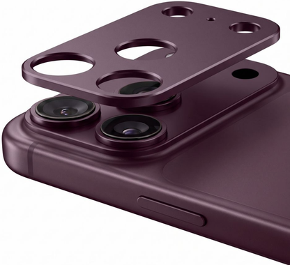 Tech-Protect Camalloy Fit+ hátlapi kameravédő keret Apple iPhone 18 Pro készülékhez, alumínium, bordó