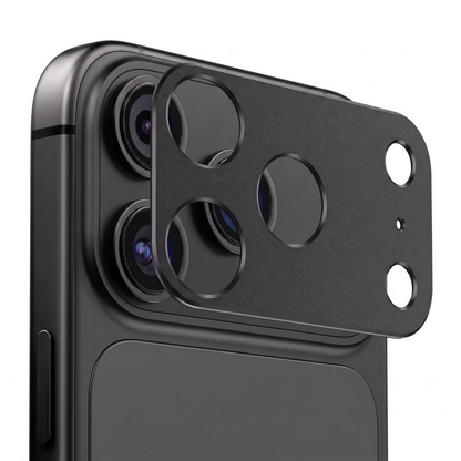 Tech-Protect Camalloy Fit+ hátlapi kamera védőkeret Apple iPhone 18 Pro-hoz, alumínium, fekete