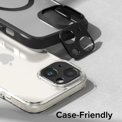 Ringke Styling hátsó kamera védőkeret Apple iPhone 15 Plus / 15-höz, Alumínium, Fekete