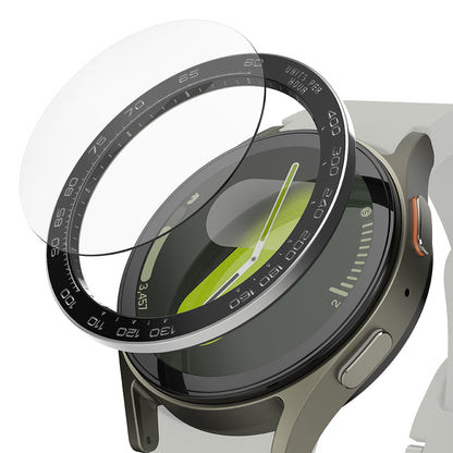 Ringke Premium Styling Védőkeret Samsung Galaxy Watch7 44mm-hez, 1. modell, Fekete