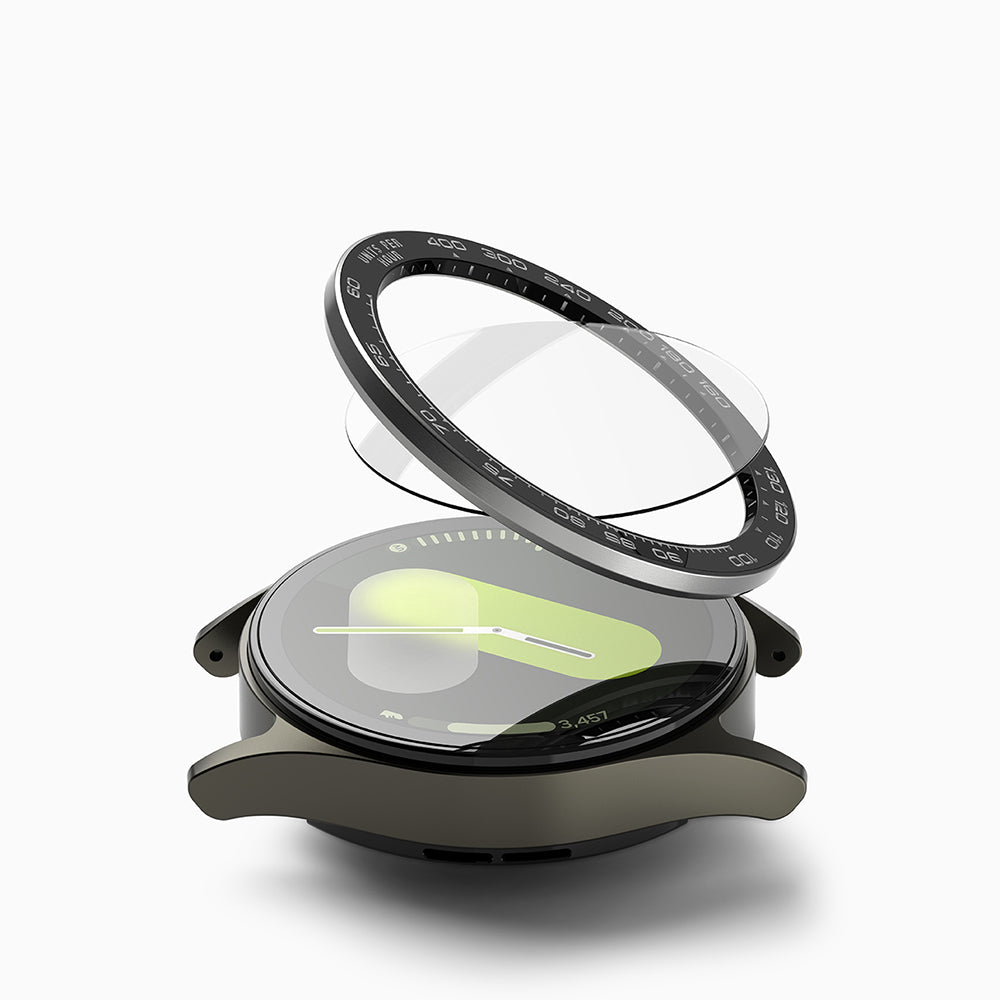 Ringke Premium Styling Védőkeret Samsung Galaxy Watch7 44mm-hez, 1. modell, Fekete