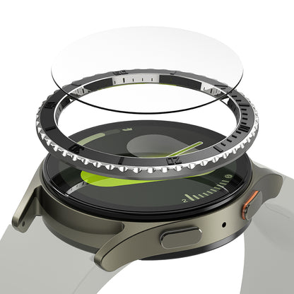 Ringke Premium Styling Védőkeret Samsung Galaxy Watch7 44mm-hez, 3-as Modell, Fekete