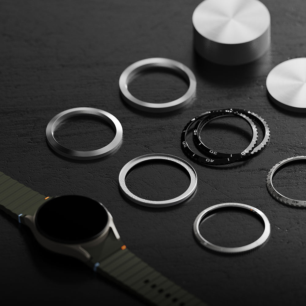 Ringke Styling Védőkeret Samsung Galaxy Watch7 40mm-hez, 5-ös Modell, Ezüst