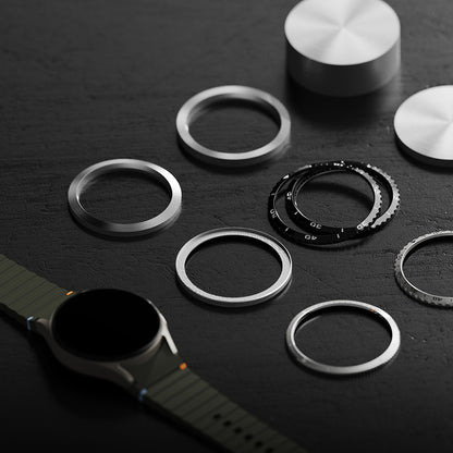 Ringke Styling Védőkeret Samsung Galaxy Watch7 40mm-hez, 5-ös Modell, Ezüst