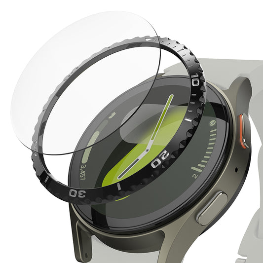 Ringke Styling Védőkeret Samsung Galaxy Watch7 40mm-hez, 6-os Modell, Fekete