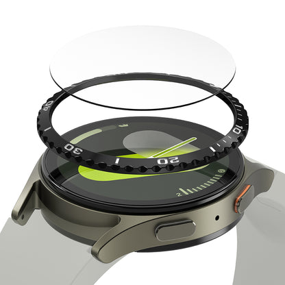 Ringke Styling Védőkeret Samsung Galaxy Watch7 40mm-hez, 6-os Modell, Fekete