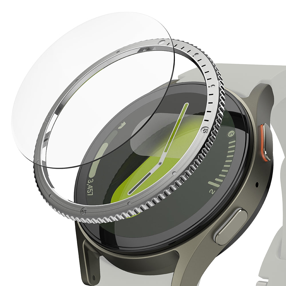 Ringke Styling Védőkeret Samsung Galaxy Watch7 40mm-hez, 7-es modell, Ezüst