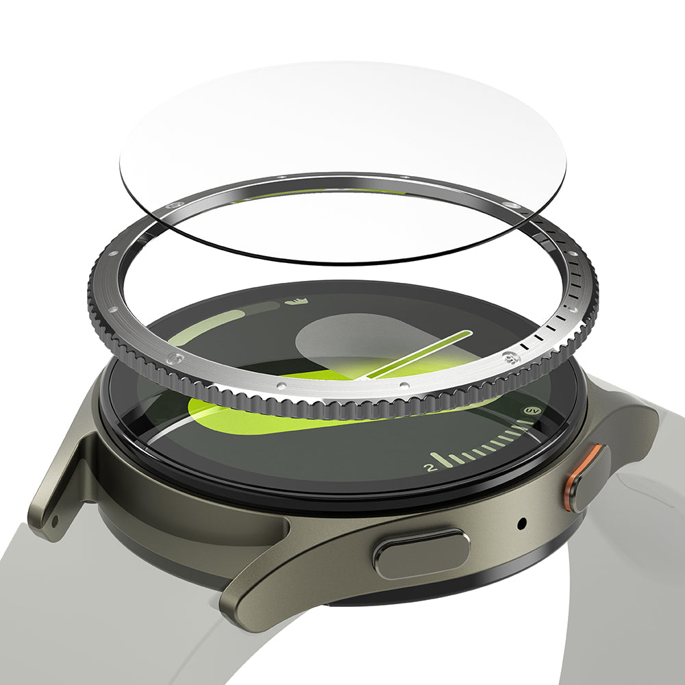 Ringke Styling Védőkeret Samsung Galaxy Watch7 40mm-hez, 7-es modell, Ezüst