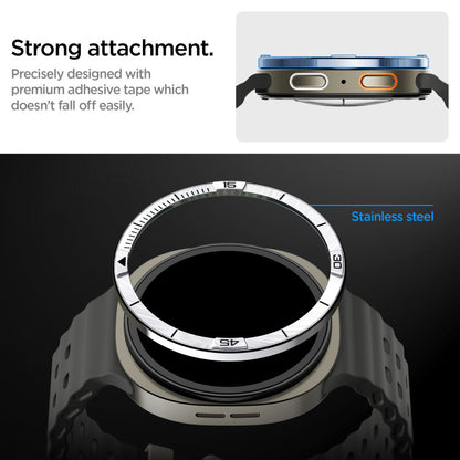 Spigen Tune Pilot Protection Frame for Samsung Galaxy Watch8 44mm, Silver