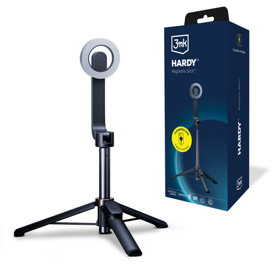 Selfie Stick Bluetooth 3MK Hardy MagSelfie, Univerzális, Fekete