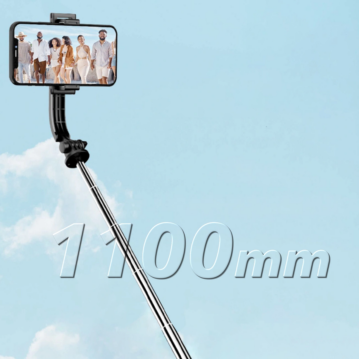Selfie Stick Bluetooth Dudao F18S 4in1, Univerzális, Fekete