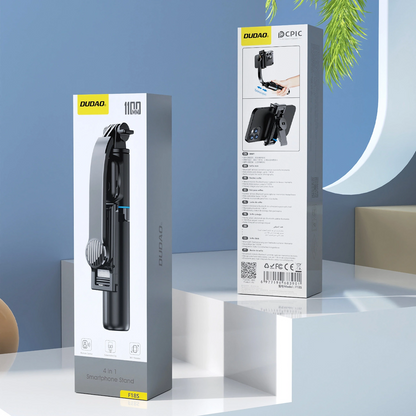 Selfie Stick Bluetooth Dudao F18S 4in1, Univerzális, Fekete