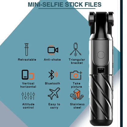 Selfie Stick Bluetooth Techsuit K03, Univerzális, Fekete