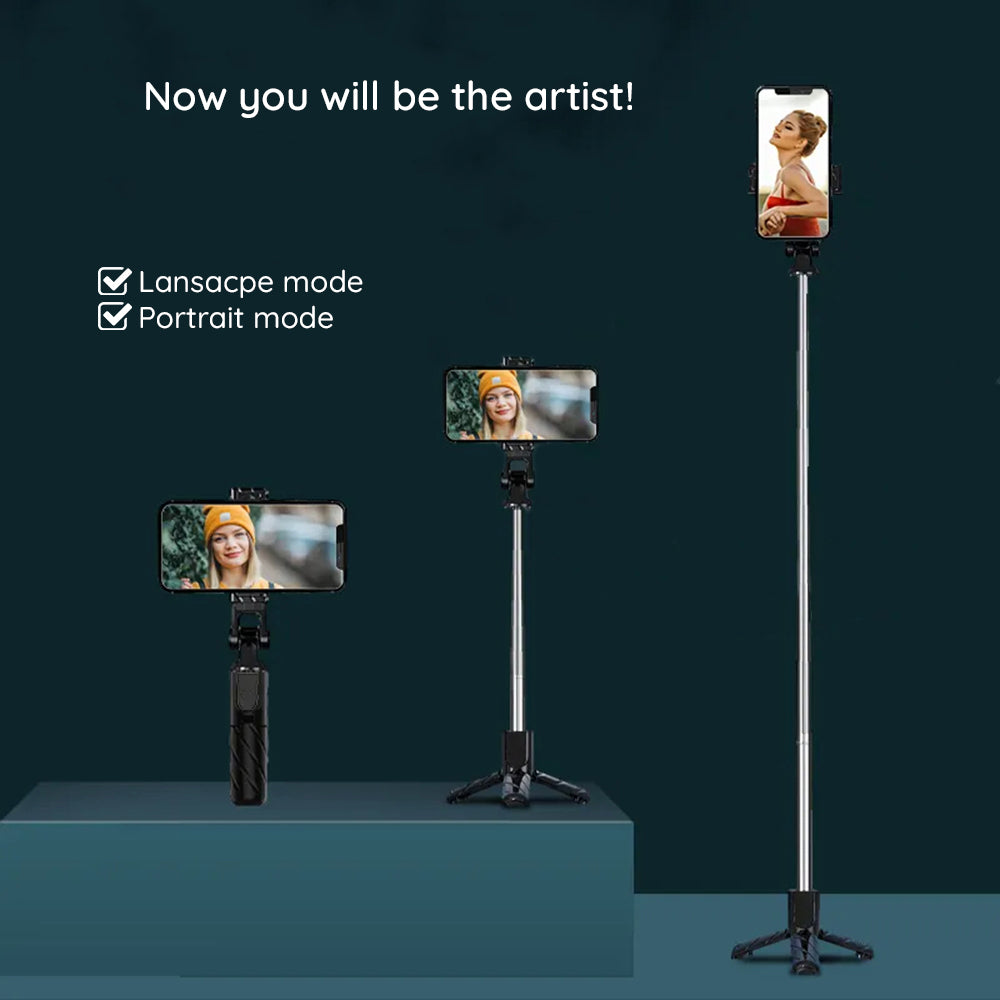 Selfie Stick Bluetooth Techsuit K03, Univerzális, Fekete