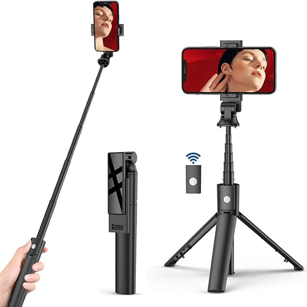 Selfie Stick Bluetooth Techsuit K22, Univerzális, Fekete