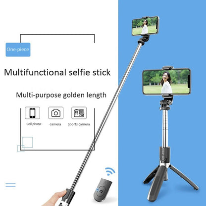 Selfie Stick Bluetooth Techsuit L02, Univerzális, Fekete
