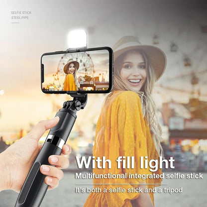 Selfie Stick Bluetooth Techsuit L02s, Univerzális, Fekete