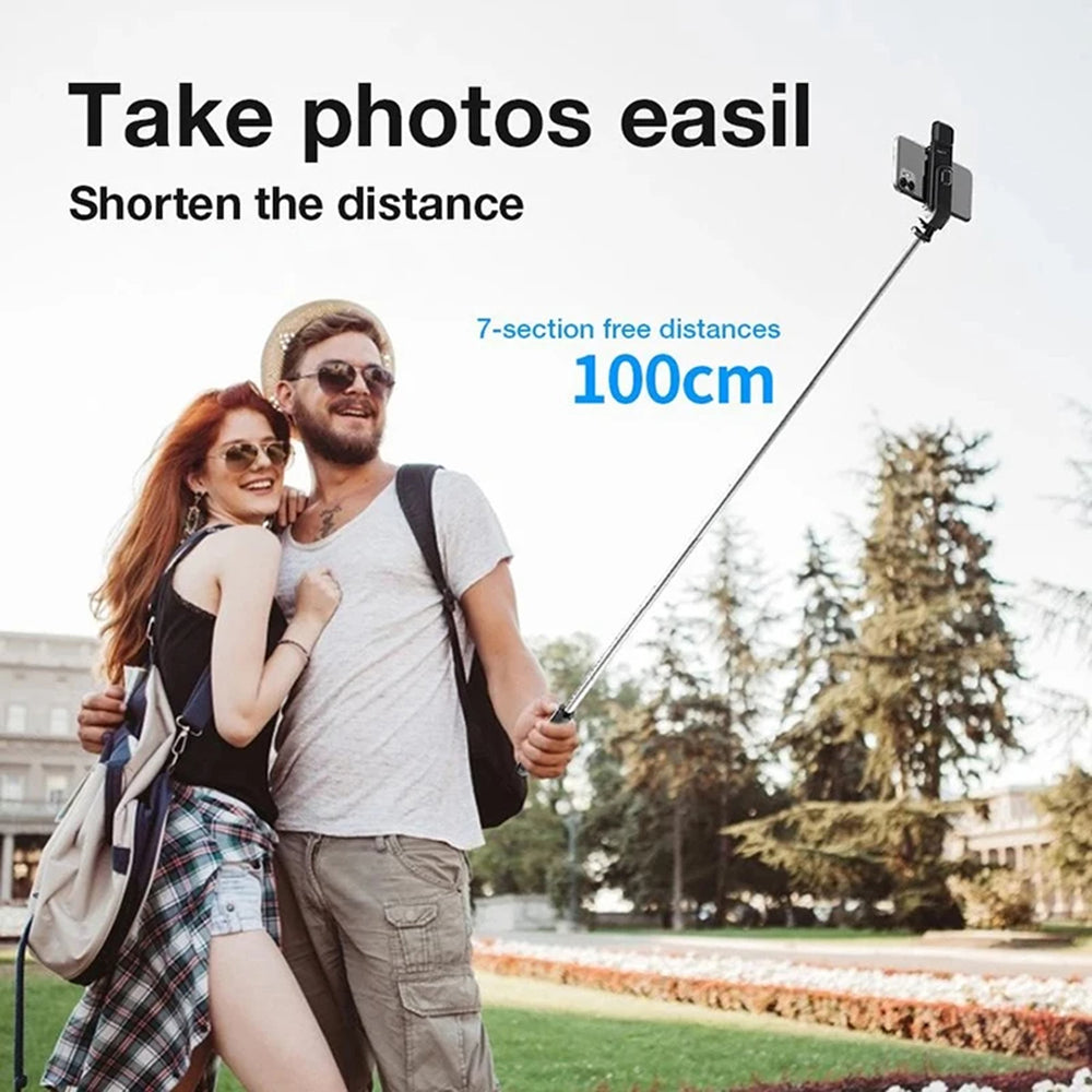 Selfie Stick Bluetooth Techsuit L02s, Univerzális, Fekete