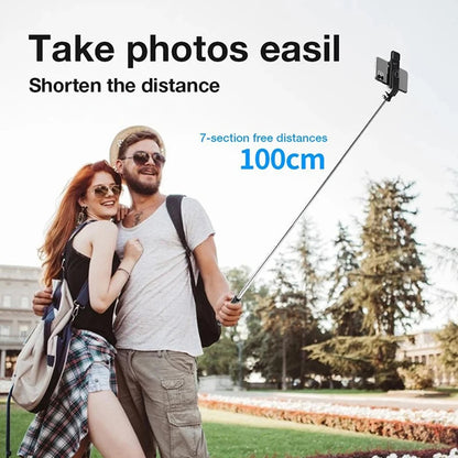 Selfie Stick Bluetooth Techsuit L02s, Univerzális, Fekete
