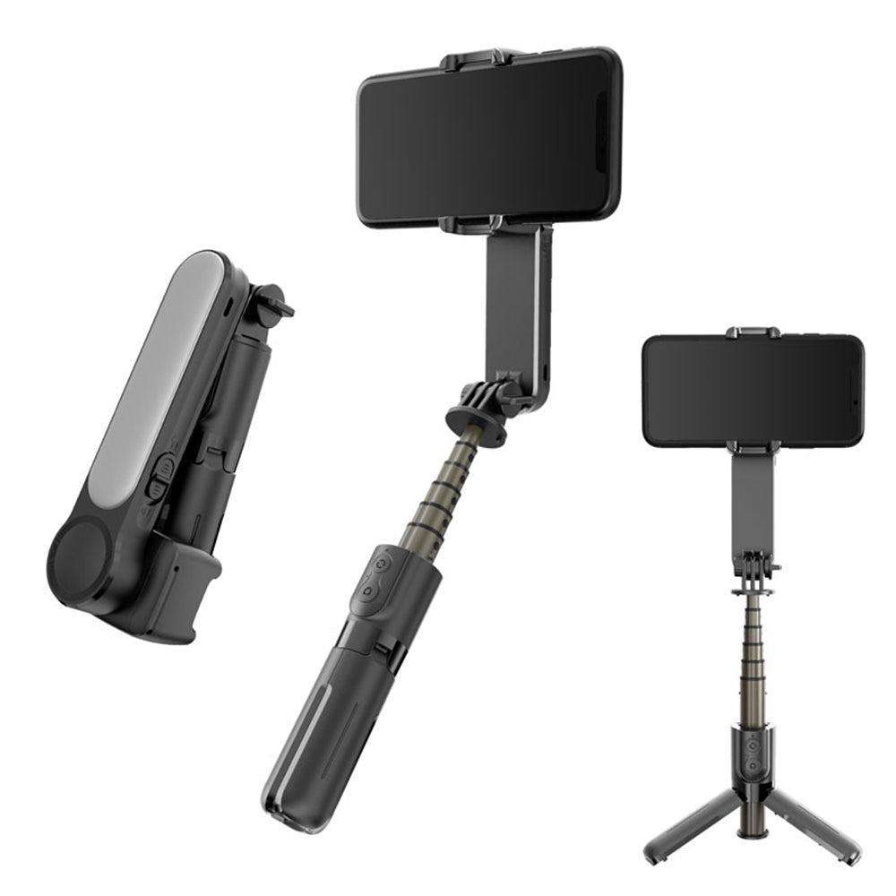 Gimbal Stabilizátor Bluetooth Techsuit L09 Gimbal, Univerzális, Fekete