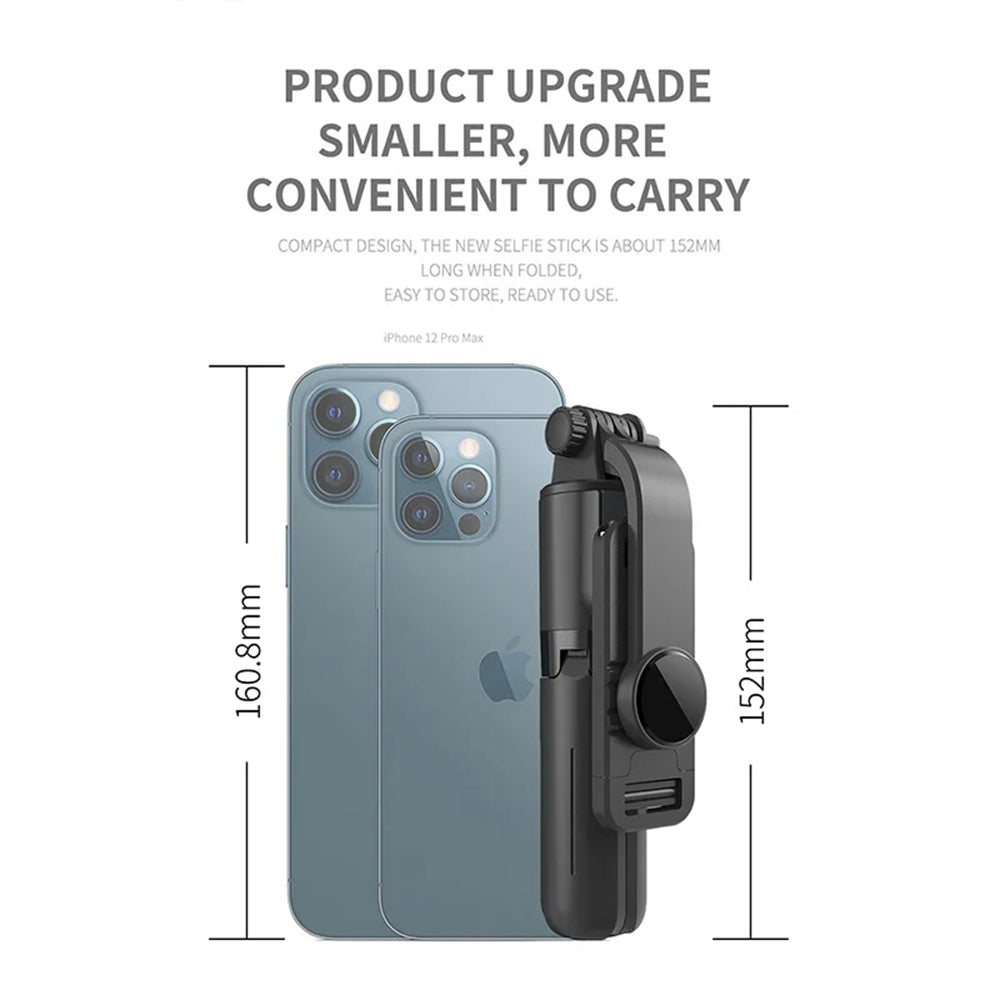 Selfie Stick Bluetooth Techsuit L10, Univerzális, Fekete