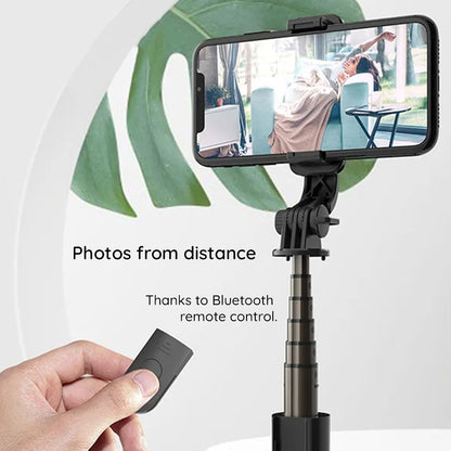 Selfie Stick Bluetooth Techsuit L10, Univerzális, Fekete