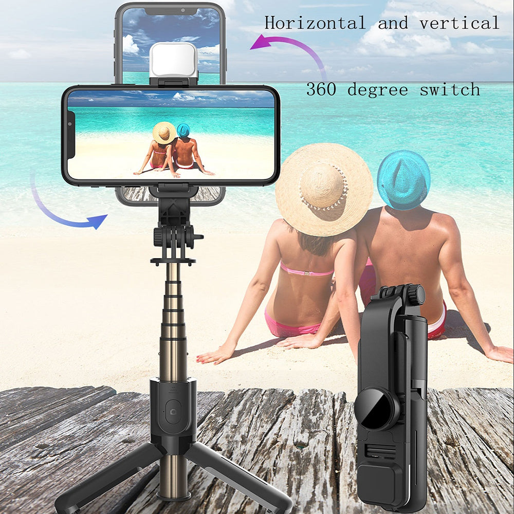 Selfie Stick Bluetooth Techsuit L11s, Univerzális, Fekete