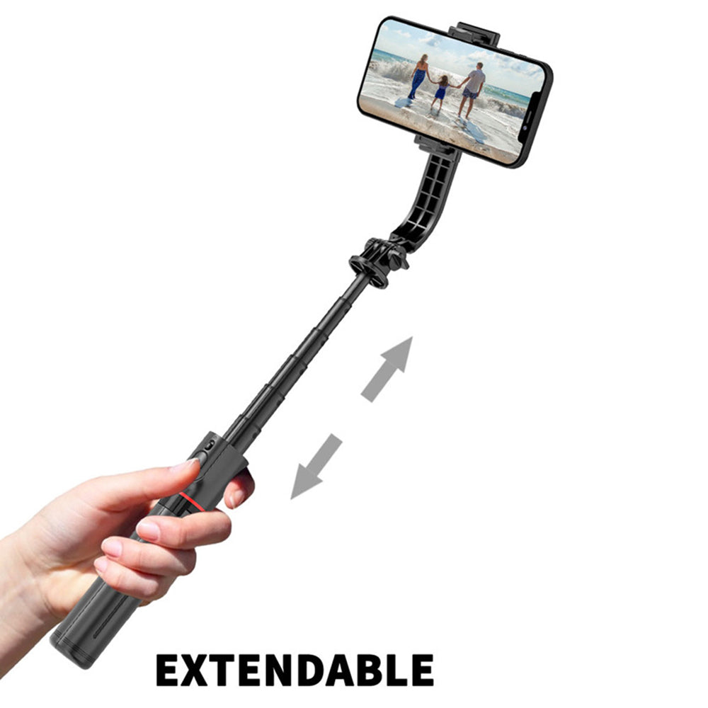 Selfie Stick Bluetooth Techsuit L12, Univerzális, Fekete