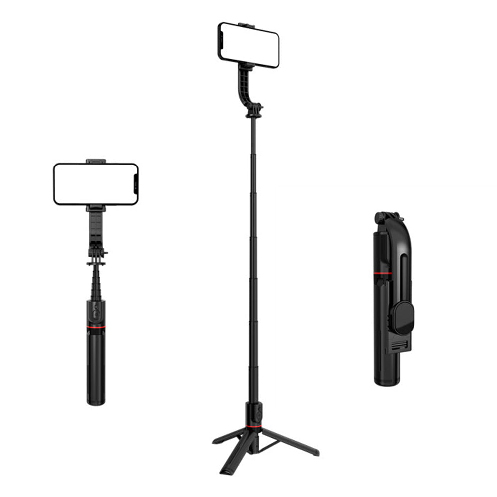 Selfie Stick Bluetooth Techsuit L12, Univerzális, Fekete