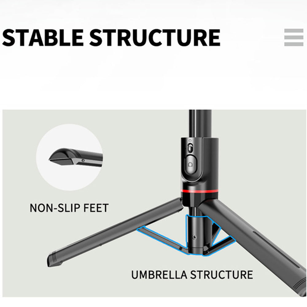 Selfie Stick Bluetooth Techsuit L12, Univerzális, Fekete