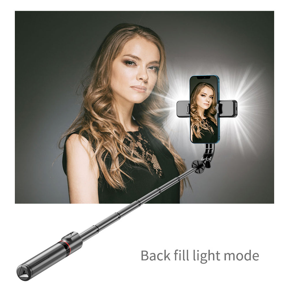 Selfie Stick Bluetooth Techsuit L12D, Univerzális, Fekete