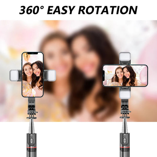 Selfie Stick Bluetooth Techsuit L13d, Univerzális, Fekete