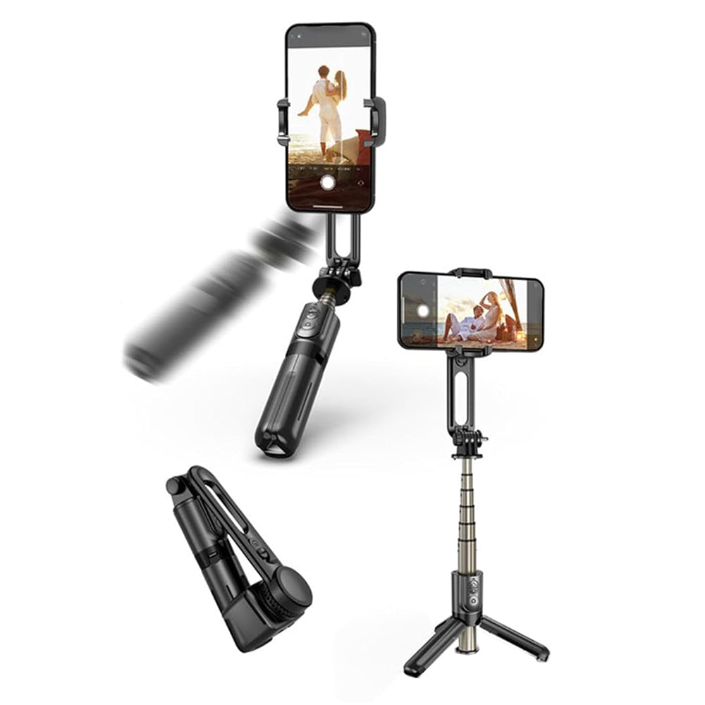Selfie Stick Bluetooth Techsuit L18Mini, Univerzális, Fekete