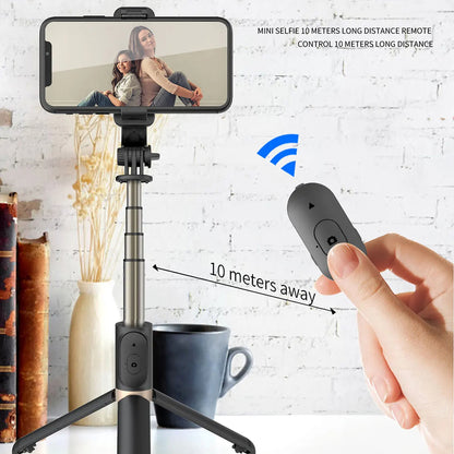Selfie Stick Bluetooth Techsuit Q03, Univerzális, Fekete