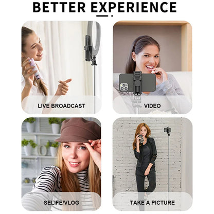 Selfie Stick Bluetooth Techsuit Q05, Univerzális, Fekete