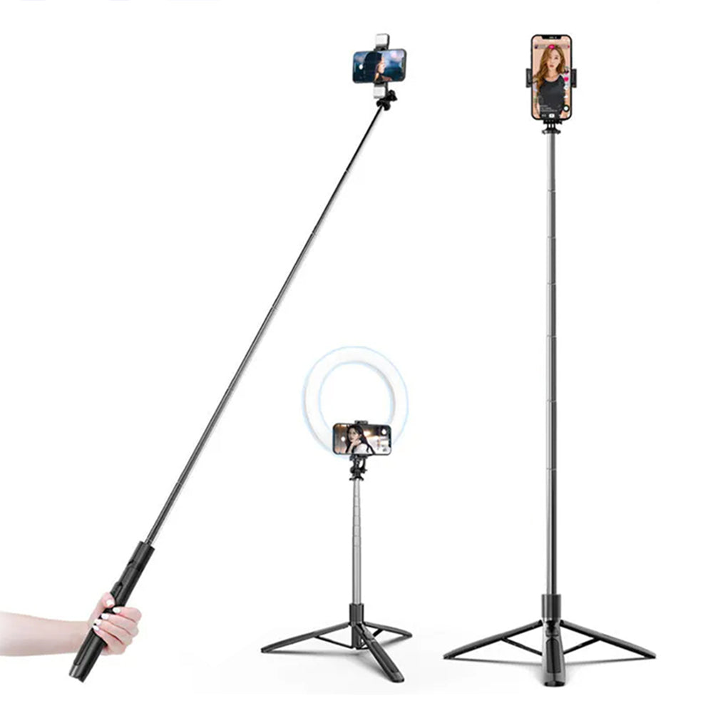 Selfie Stick Bluetooth Techsuit Q05, Univerzális, Fekete