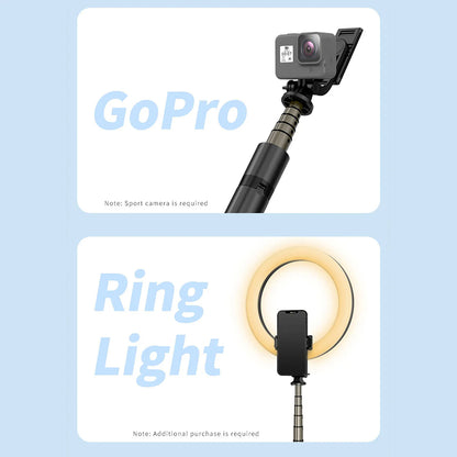 Selfie Stick Bluetooth Techsuit Q06, Univerzális, Fekete