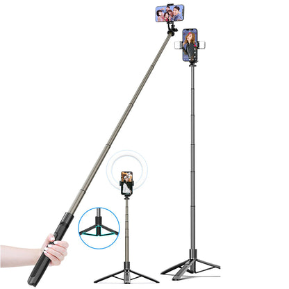 Selfie Stick Bluetooth Techsuit Q06, Univerzális, Fekete
