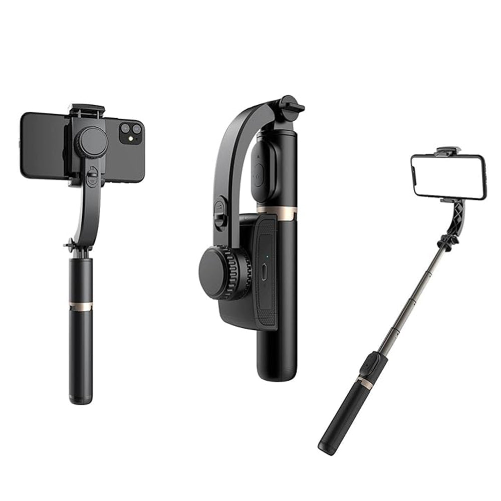 Selfie Stick Bluetooth Techsuit Q08, Univerzális, Fekete