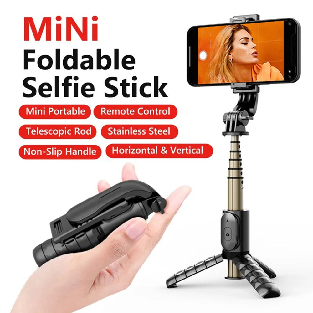 Selfie Stick Bluetooth Techsuit Q10, Univerzális, Fekete