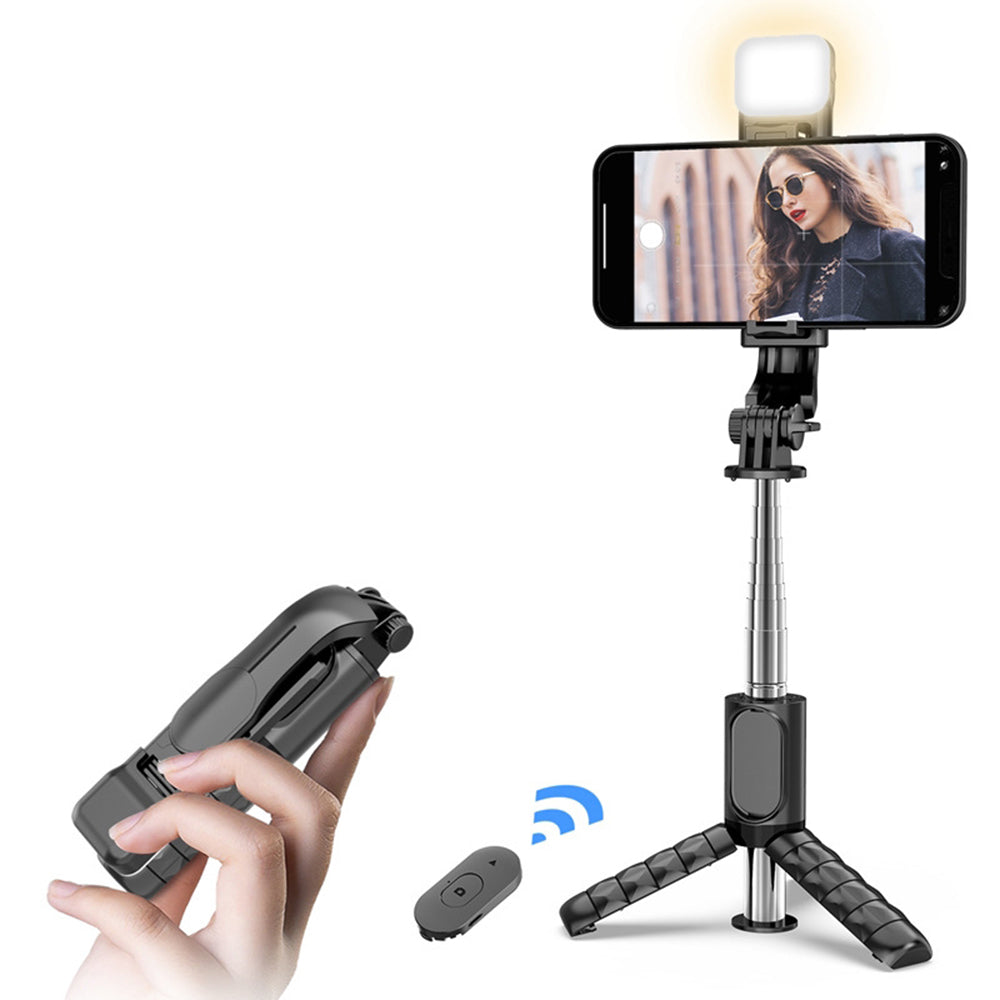 Selfie Stick Bluetooth Techsuit Q11s, Univerzális, Fekete