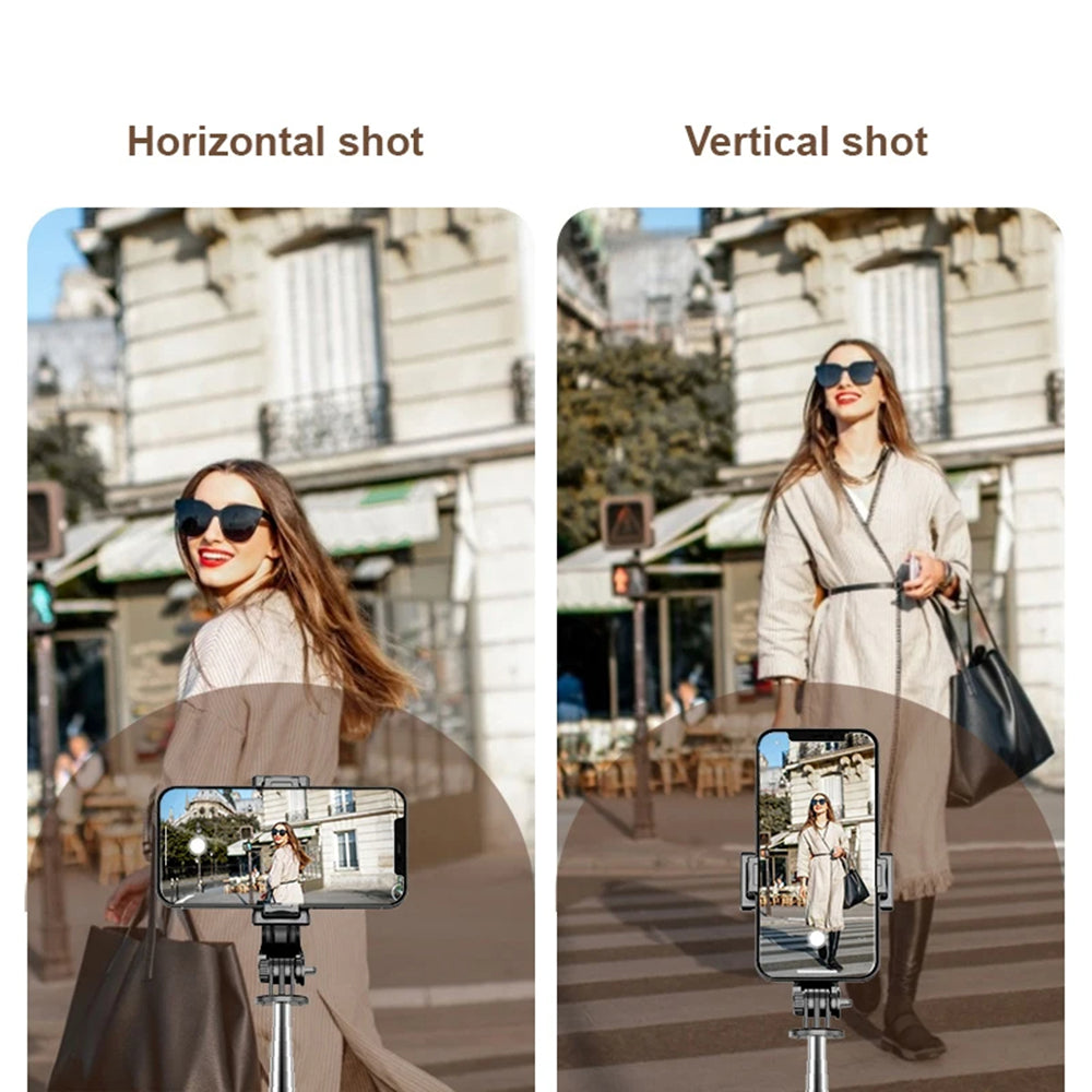 Selfie Stick Bluetooth Techsuit Q11s, Univerzális, Fekete