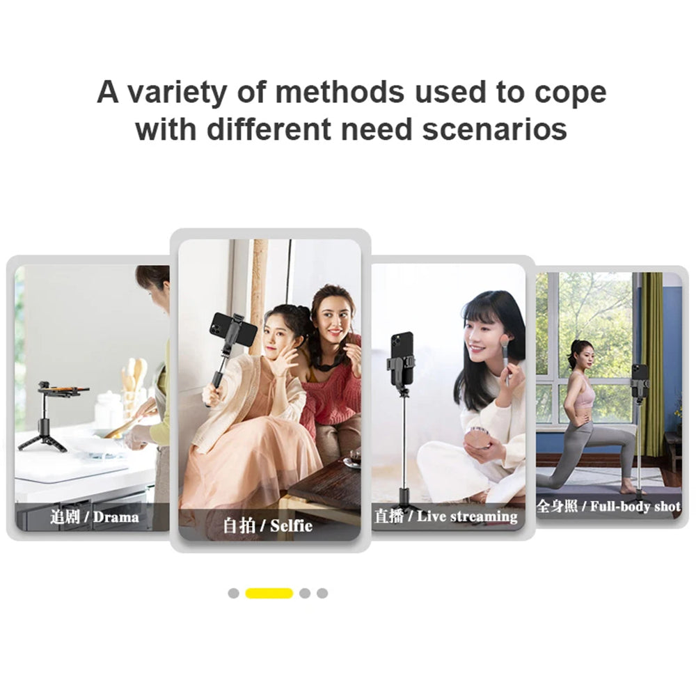 Selfie Stick Bluetooth Techsuit Q11s, Univerzális, Fekete