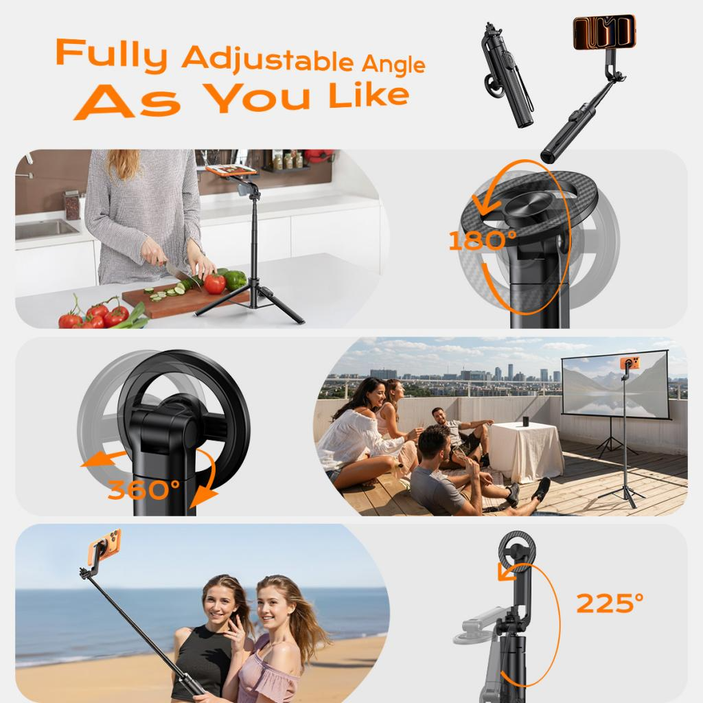 Selfie Stick Bluetooth XO Design SS30, Univerzális, Fekete