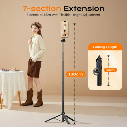 Selfie Stick Bluetooth XO Design SS30, Univerzális, Fekete