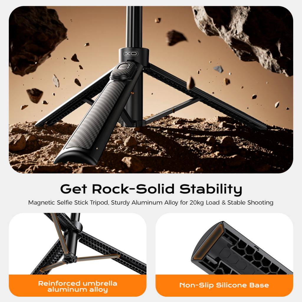 Selfie Stick Bluetooth XO Design SS30, Univerzális, Fekete