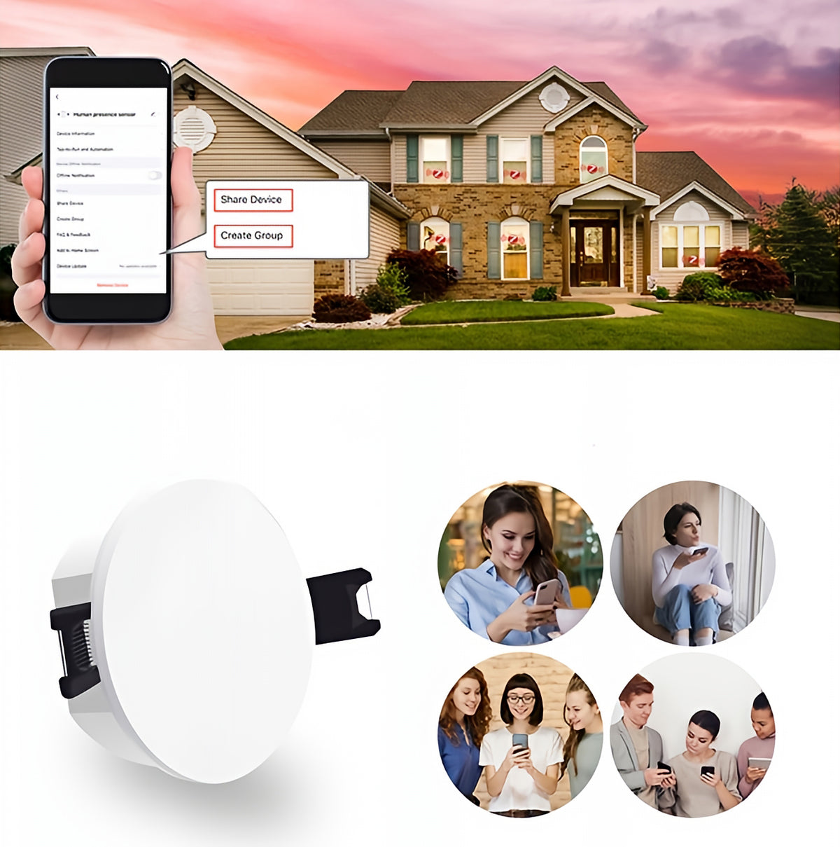 Moes Jelenlét Érzékelő ZSS-QY-HP, ZigBee