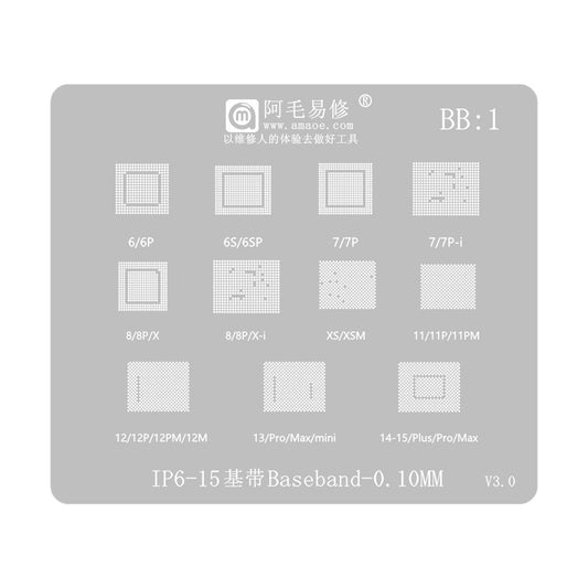 Amaoe BGA rács Apple iPhone 6 - 15 sorozathoz, CPU / Baseband / IC