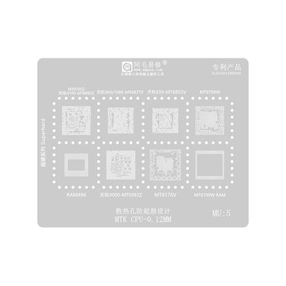 Amaoe BGA háló MTK MU1-5 CPU-hoz