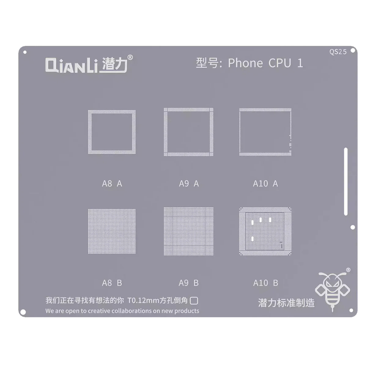 QIANLI QS25 BGA sablon Apple iPhone sorozathoz, CPU1